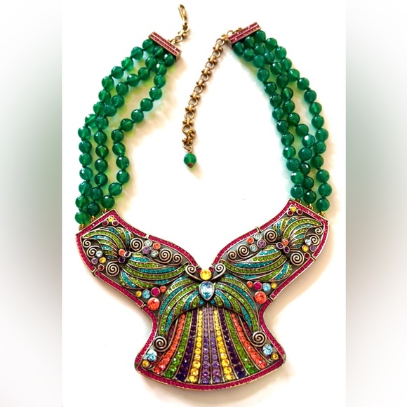 Heidi Daus 🆕 “Ornamental Elegance” butterfly drop necklace - Picture 1 of 9